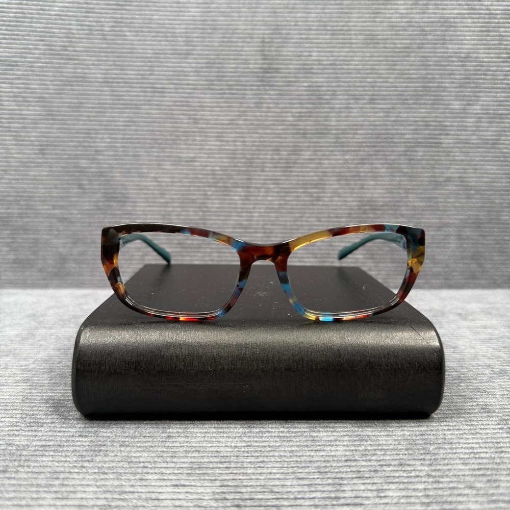 Prada NAG-1O1 Tortoise Teal Rectangular Eyeglasses Frames Italy BP30353232 - Picture 2 of 16